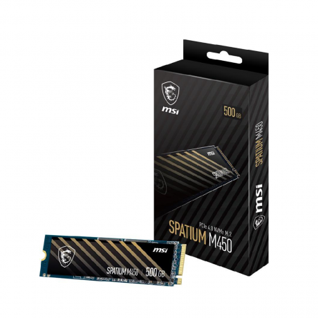 DISQUE DUR MSI SSD SPATIUM M450 PCIe 4.0 NVMe M.2 500GB