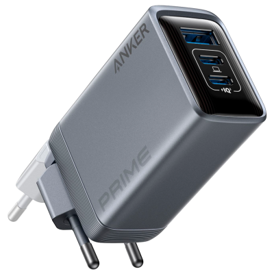 CHARGEUR MURAL ANKER 100W PRIME WALL CHARGER BLACK 2xUSB-C 1x USB-A PRISE PLIABLE