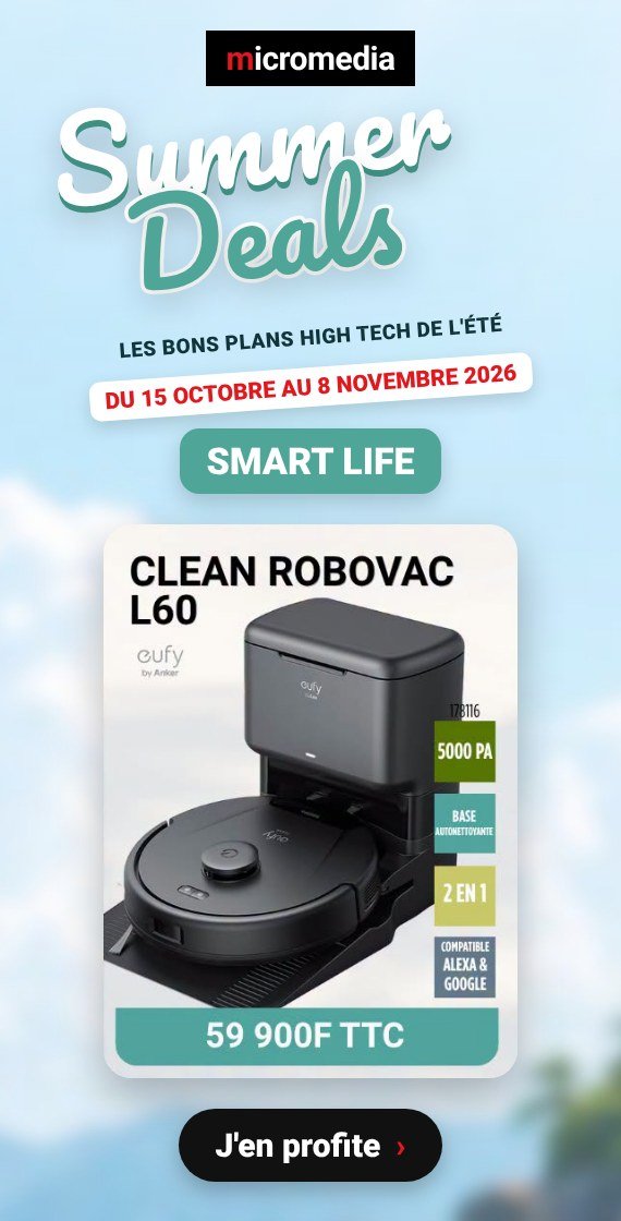Summer Deals Micromedia - du 15 octobre au 8 novembre 2026