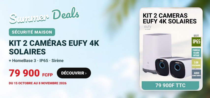 Summer Deals - Kit 2 cameras Eufy 4K solaires